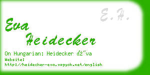 eva heidecker business card